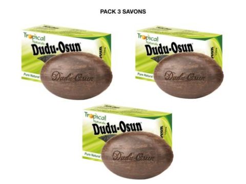 DUDU-OSUN AFRICAN BLACK SOAP - SAVON NOIR PACK 3