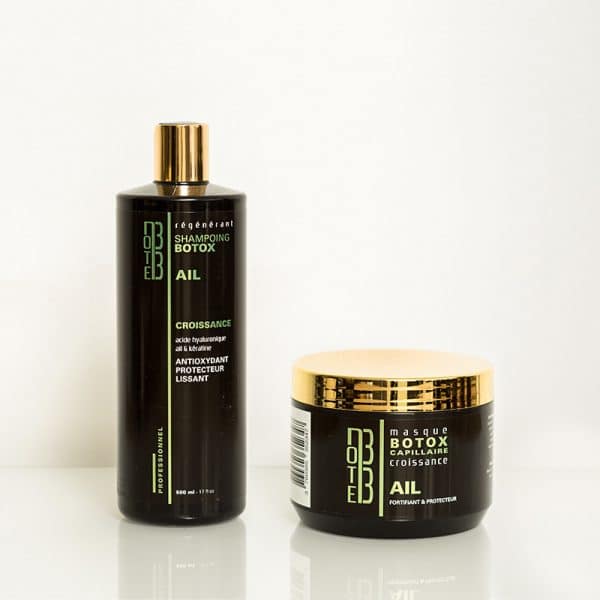 note 33 pack shampoing botox + masque botox à l'huile d'ail 500ml