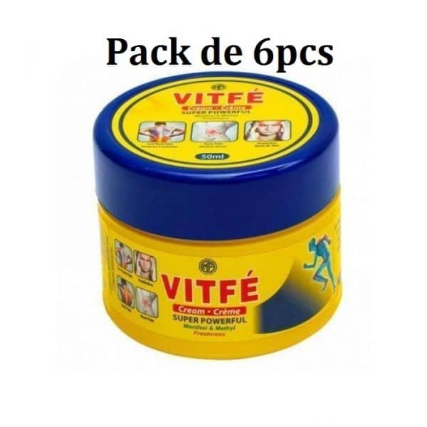 vitfé crème mentholée pour douleurs super powerful (pack de 6)